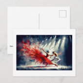 Dynamische Balletperformance, Postkarte (Vorne/Hinten)
