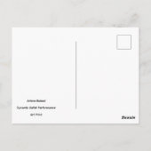 Dynamische Balletperformance, Postkarte (Rückseite)