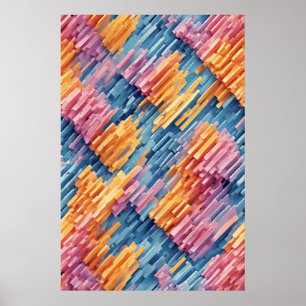 Dynamische Blöcke: Eine spielerische geometrische  Poster