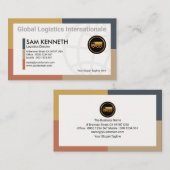 Dynamische Blockierung globaler Logistik Visitenkarte (Vorne/Hinten)