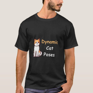 Dynamische Cat-Posen | Cat Lover Minimalistisch Ar T-Shirt