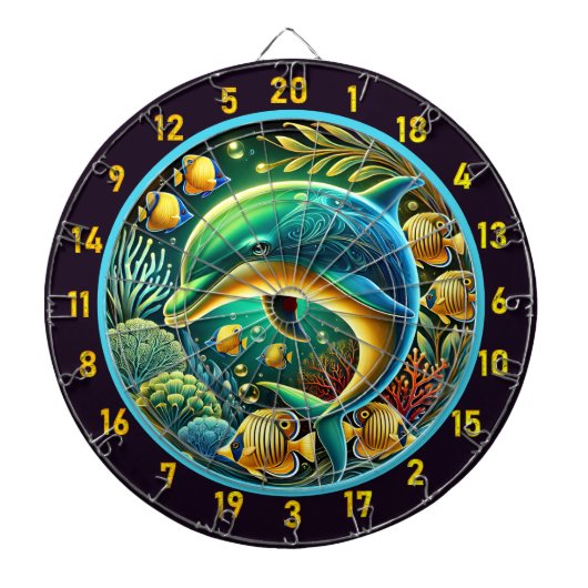 Dynamische Delphine Dartboard: Flucht aus dem Spie Dartscheibe (vorne)