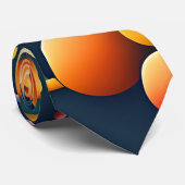 Dynamische Drehkreise Abstraktes Regenbogenmuster Krawatte (Gerollt)