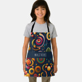 Dynamische Drehkreise Abstraktes Regenbogenmuster Schürze (Insitu)