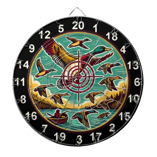 Dynamische Ducks über Wasserdesign Dartscheibe (vorne)