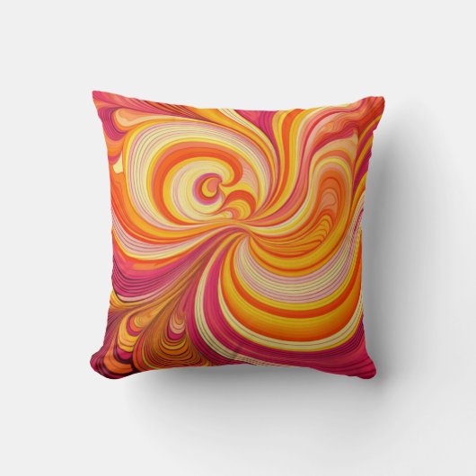 Dynamische "dynamische Swirl" Abstrakte Kunst Kissen (Vorderseite)