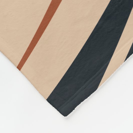 Dynamische Erdtöne Abstrakte Waves Fleecedecke (Ecke)