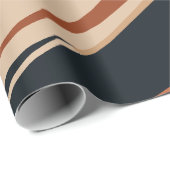 Dynamische Erdtöne Abstrakte Waves Geschenkpapier (Rolleneckpunkt)