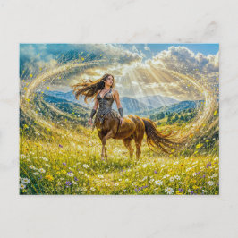 Dynamische Fantasie Centauride in strahlendem magi Postkarte