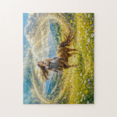 Dynamische Fantasie Centauride in strahlendem magi Puzzle (Vertikal)