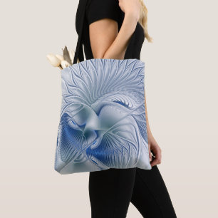 Dynamische Fantasy-Abstrakte Blautöne Fraktalkunst Tasche