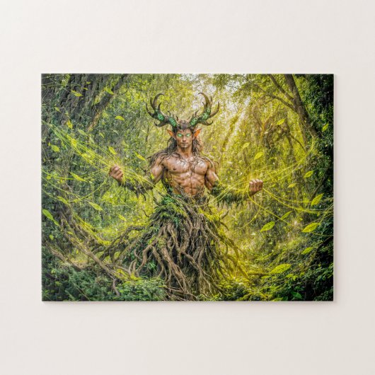 Dynamische Fantasy-Faun in einer Atmosphäre des ve Puzzle (Horizontal)