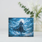 Dynamische Fantasy-Vampir in dramatischer nächtlic Postkarte (Stehend Vorderseite)