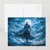 Dynamische Fantasy-Vampir in dramatischer nächtlic Postkarte (Vorne/Hinten)