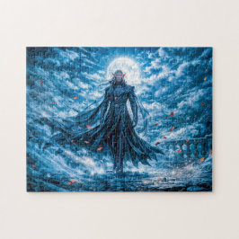 Dynamische Fantasy-Vampir in dramatischer nächtlic Puzzle