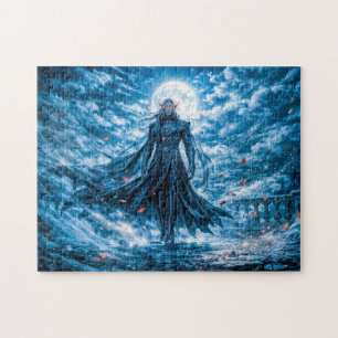 Dynamische Fantasy-Vampir in dramatischer nächtlic Puzzle