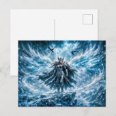Dynamische Fantasy-Walküre in strahlender Kampfatm Postkarte (Vorne/Hinten)