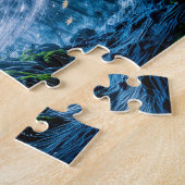 Dynamische Fantasy-Werwolf unter dramatischem Mond Puzzle (Seite)
