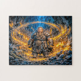 Dynamische Fantasy-Zwergenarbeit in verzauberter M Puzzle