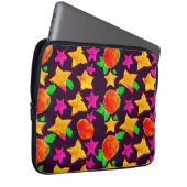 Dynamische Farben Obst und Sterne Muster Kunst Laptopschutzhülle (Vorne Rechts)