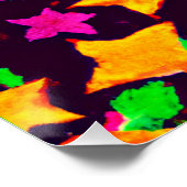 Dynamische Farben Obst und Sterne Muster Kunst Poster (Ecke)