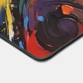 Dynamische farbenfrohe abstrakte Impasto-Ölgemälde Schreibtischunterlage (Ecke)