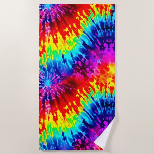 DYNAMISCHE FARBIGE DESIGN-KRAWATTE STRANDTUCH (Vorderseite)