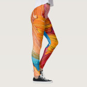 Dynamische Farbtextur: Moderne Fluid Art Leggings (Rechts)