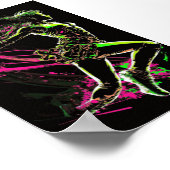 Dynamische Fitness Girl, Frauenym Motivation Poster (Ecke)