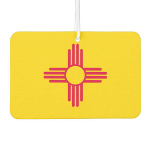 Dynamische Flag-Grafik des Staates New Mexiko auf Autolufterfrischer