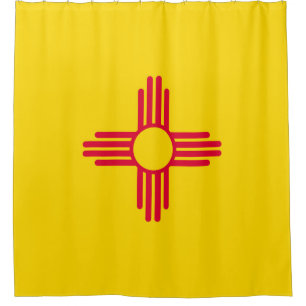 Dynamische Flag-Grafik des Staates New Mexiko auf  Duschvorhang