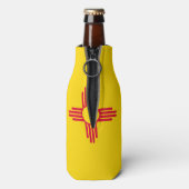 Dynamische Flag-Grafik des Staates New Mexiko auf  Flaschenkühler (Flasche Rückseite)