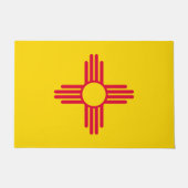 Dynamische Flag-Grafik des Staates New Mexiko auf Fußmatte (Vorderseite)