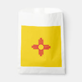 Dynamische Flag-Grafik des Staates New Mexiko auf Geschenktütchen (Vorderseite)