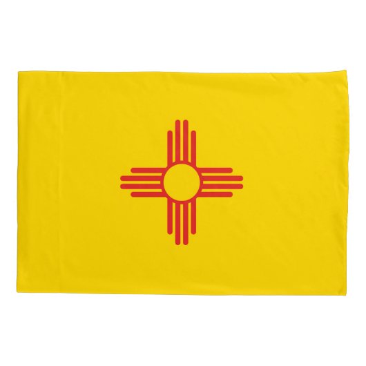 Dynamische Flag-Grafik des Staates New Mexiko auf Kissenbezug (Rückseite)