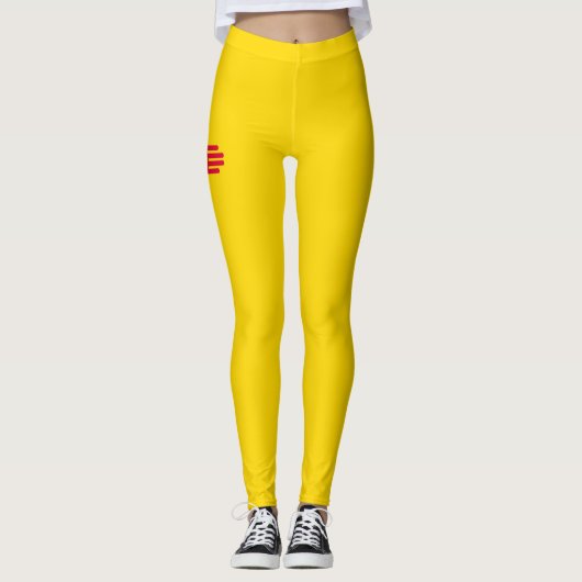 Dynamische Flag-Grafik des Staates New Mexiko auf Leggings (Vorderseite)