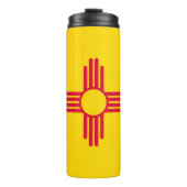 Dynamische Flag-Grafik des Staates New Mexiko auf  Thermosbecher (Vorderseite)