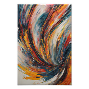 Dynamische Flammenkunst Abstrakter Expressionismus Fotodruck