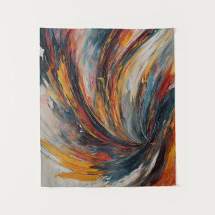 Dynamische Flammenkunst Abstrakter Expressionismus Wandteppich