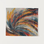 Dynamische Flammenkunst Abstrakter Expressionismus Wandteppich (Vorderseite (Horizontal))