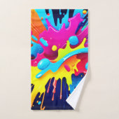 Dynamische fluoreszierende Farbstreifen Badhandtuch Set (Handtuch)