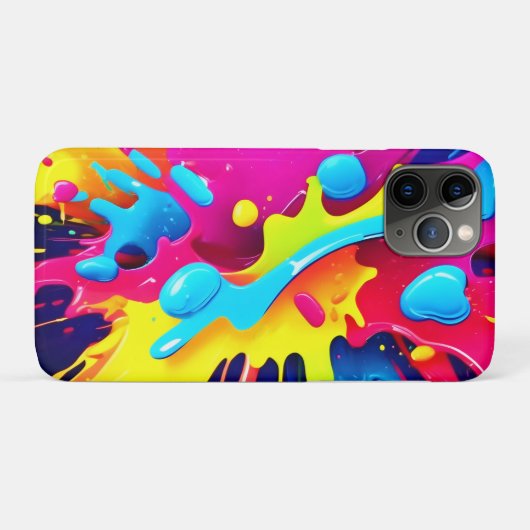 Dynamische fluoreszierende Farbstreifen Case-Mate iPhone Hülle (Rückseite (Horizontal))