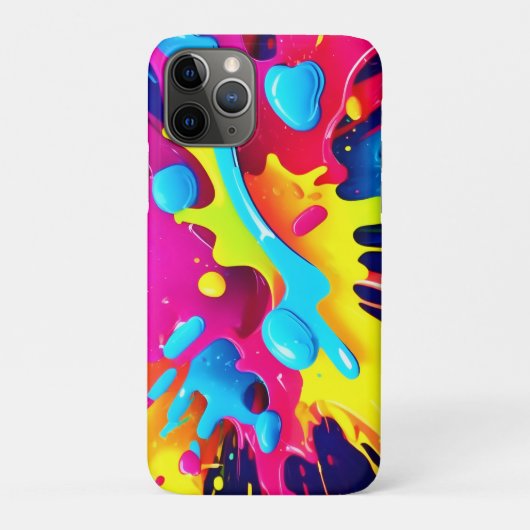 Dynamische fluoreszierende Farbstreifen Case-Mate iPhone Hülle (Rückseite)