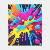 Dynamische fluoreszierende Farbstreifen Fleecedecke (Vorderseite)