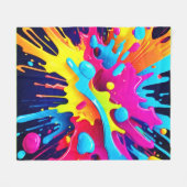 Dynamische fluoreszierende Farbstreifen Fleecedecke (Vorderseite (Horizontal))