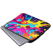 Dynamische fluoreszierende Farbstreifen Laptopschutzhülle (Vorne Knopf)