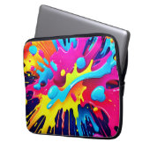 Dynamische fluoreszierende Farbstreifen Laptopschutzhülle (Vorderseite Links)