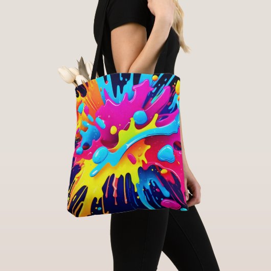 Dynamische fluoreszierende Farbstreifen Tasche (Von Nahem)
