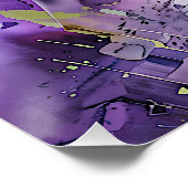 "Dynamische Fragmente" Zeitgenössische Abstrakte K Poster (Ecke)