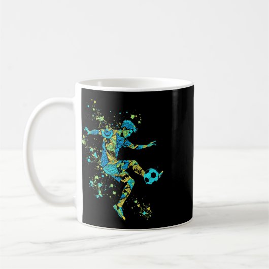 Dynamische Fußball-Silhouette _2 Kaffeetasse (Links)